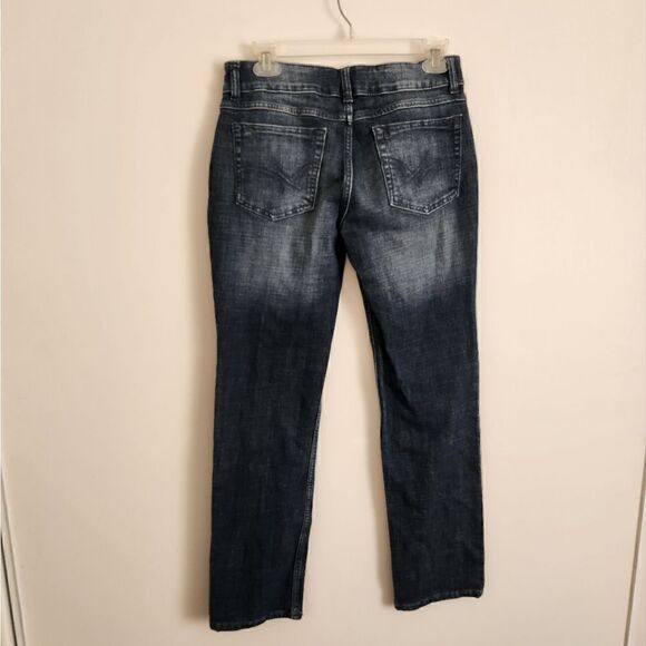 Wrangler Straight Leg Faded Dark Wash Jeans Size 10 X 32 - Picture 3 of 4